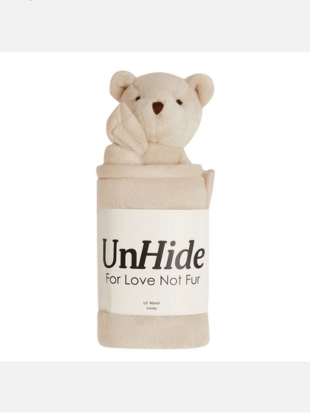 🧸 UnHide Lil' Marsh Beige Bear Everywear Blanket™ Lovey ~ NWT